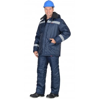 Куртка "СЕВЕР-4" дл.,зимняя, тк.Оксфорд, синяя