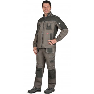 Костюм "СИРИУС-ТОКИО" куртка, брюки т. песочный с хаки 100%х/б пл. 265 г/кв.м
