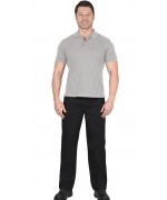 Рубашка-поло св.серая короткие рукава с манжетом, пл.180 г/м2