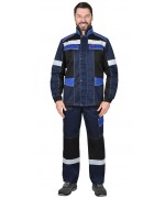 Костюм мужской летний «СИРИУС-ПОЛИНОМ» куртка и брюки, синий со СОП