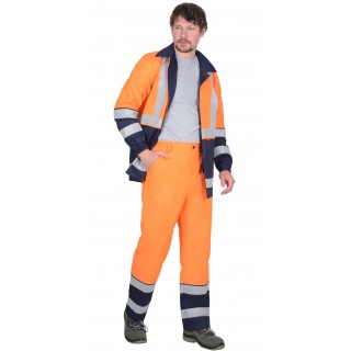 Костюм "Терминал-3-РОСС" куртка, брюки оранжевая с темно-синим