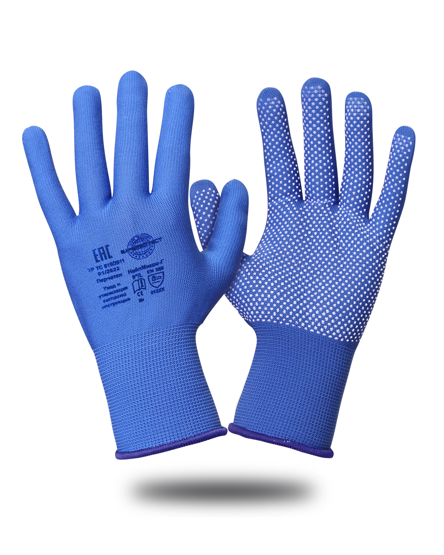 133335 Перчатки НейпМикро-Г Safeprotect (нейлон+ПВХ-микроточка, голубой)  (кр12х300)