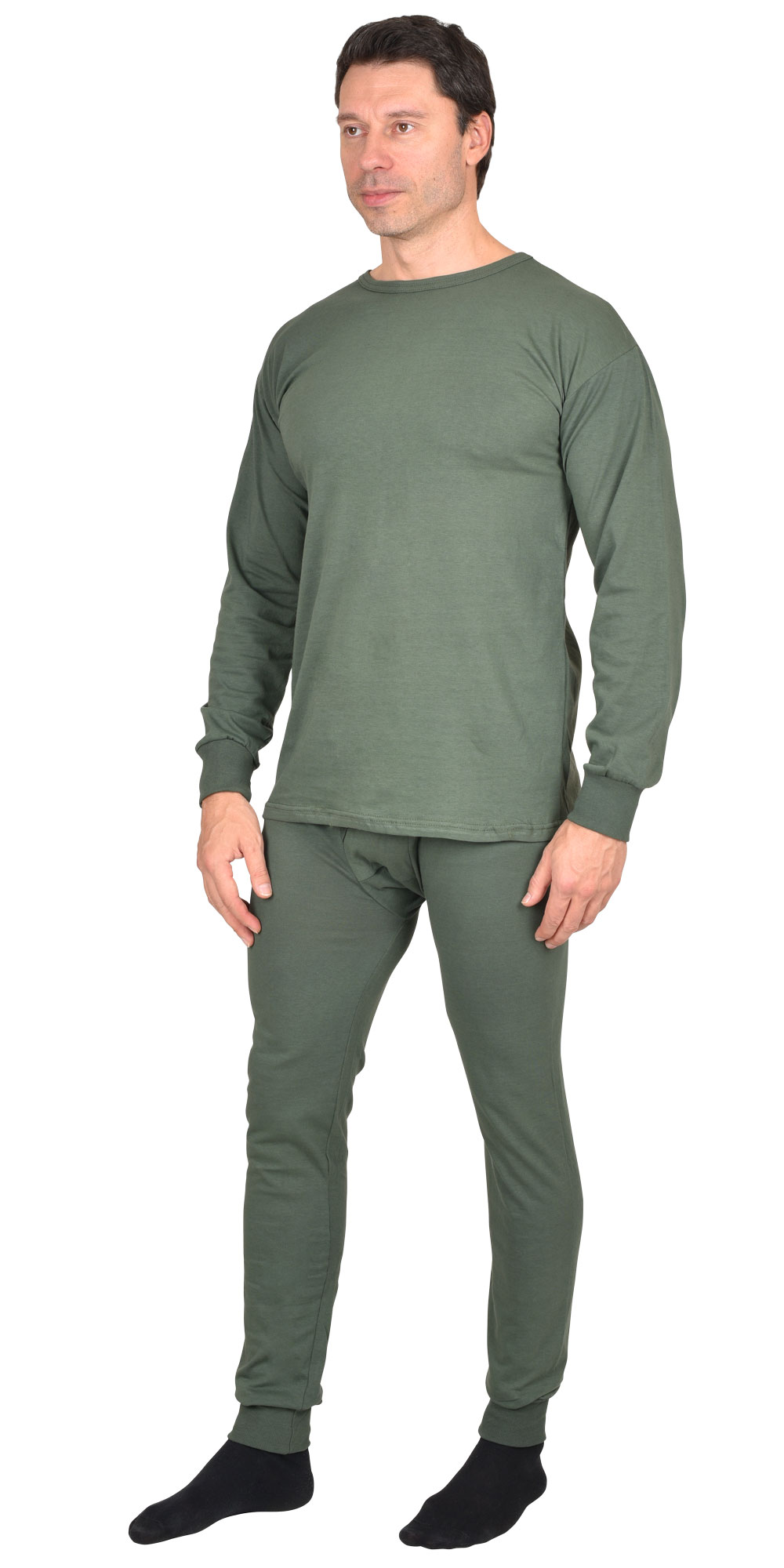 02333 Бельё нательное трикотажное (лето) пл.150 гр/м2, оливковое, 100% х/б (ЧЗ)